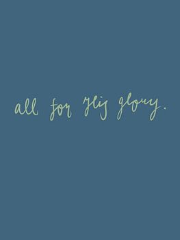 All For His Glory - Modern Christian Typography in Blue