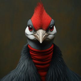 Kranich im Winterkleid von Ton Kuijpers