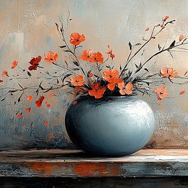 Fiery Petal Whispers van Kunst Kriebels