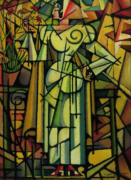 Amadeo de Souza Cardoso-Dame (das Nelkenmädchen) von finemasterpiece