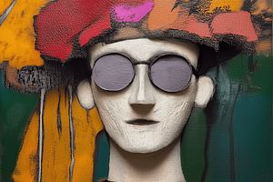 Versteckt hinter einer Sonnenbrille