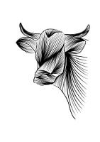 Poster koe - boerderij - dieren - zwartwit