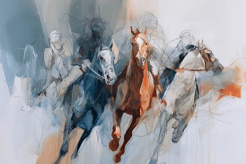 Dynamic riders with galloping horses
