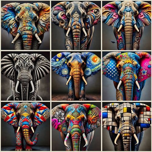 Artful Elephants by Arjen Roos