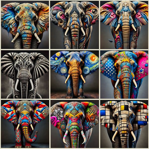 Artful Elephants by Arjen Roos