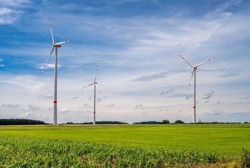 Landscape with wind turbines by ManfredFotos