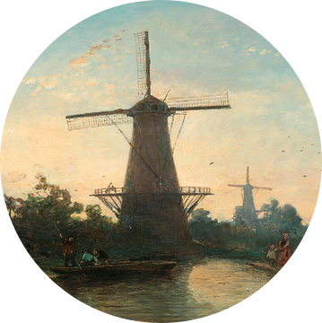 Windmolens bij Rotterdam, Johan Barthold Jongkind