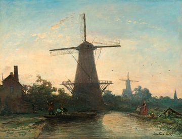 Windmühlen bei Rotterdam, Johan Barthold Jongkind
