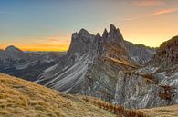 Sonnenaufgang auf der Seceda von Michael Valjak Miniaturansicht