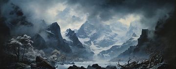 Le mysticisme de la montagne tranquille sur Blikvanger Schilderijen