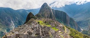Panorama van de vroegere hoofdstad van de Inca stam, Machu Picchu in Peru