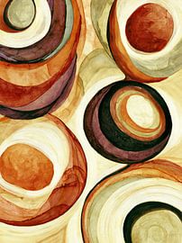 Cercle des teintes de terre sur Wall Wonder