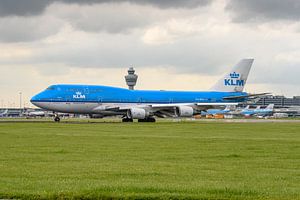 Rollender KLM Boeing 747-400 Jumbojet.