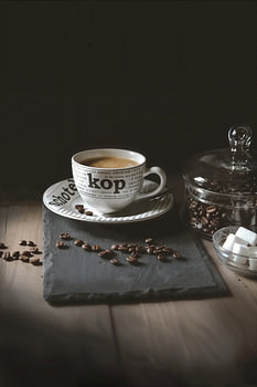 Coffee in low-key