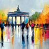 Brandenburger Tor Schilderij met kleurrijke accenten van ARTemberaubend