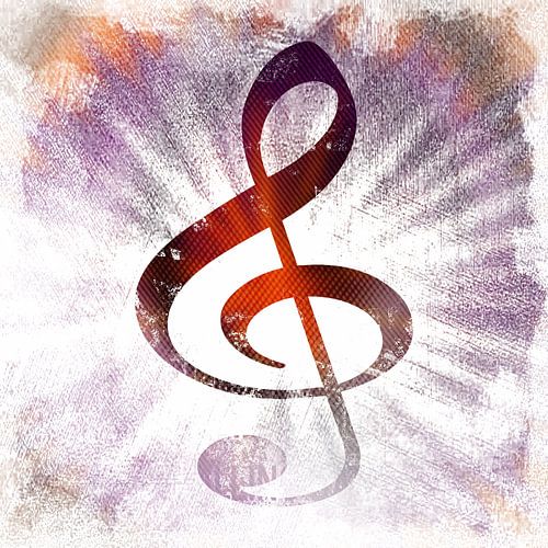 Schitterende grunge Music Note