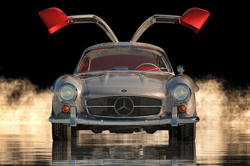 Het ontwerp van de Mercedes 300SL Gullwing uit de jaren zestig
