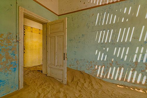 Maisons abandonnées dans le désert de Namibie