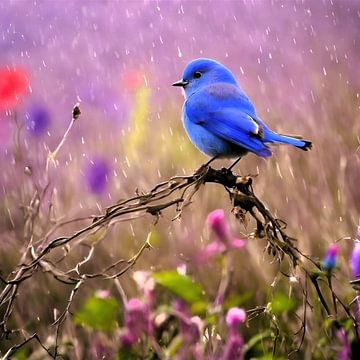 Blauer Vogel von Gert-Jan Siesling
