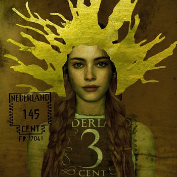 Pop-Art Beauty Goldstempel Krone