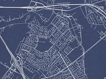 Kaart van Hendrik-Ido-Ambacht in Royaal Blauw van Map Art Studio