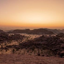 Zonsondergang Namibie van Albert Mendelewski