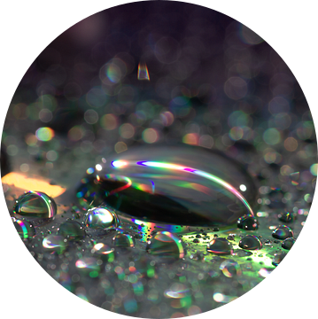 Reflectie met druppels