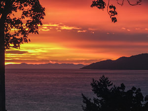 Sonnenuntergang von Stanley Park, Vancouver, Kanada