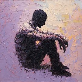 Surreal Body Transformation Acrylic Painting with Insects Emerging by Aden Pink Studio