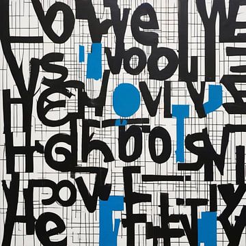 Mistake - Pop Art Typografie - Love u door Felix von Altersheim van Felix von Altersheim