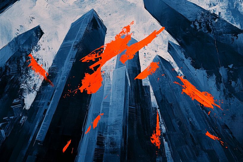 Un paysage urbain aux couleurs vives par Poster Art Shop