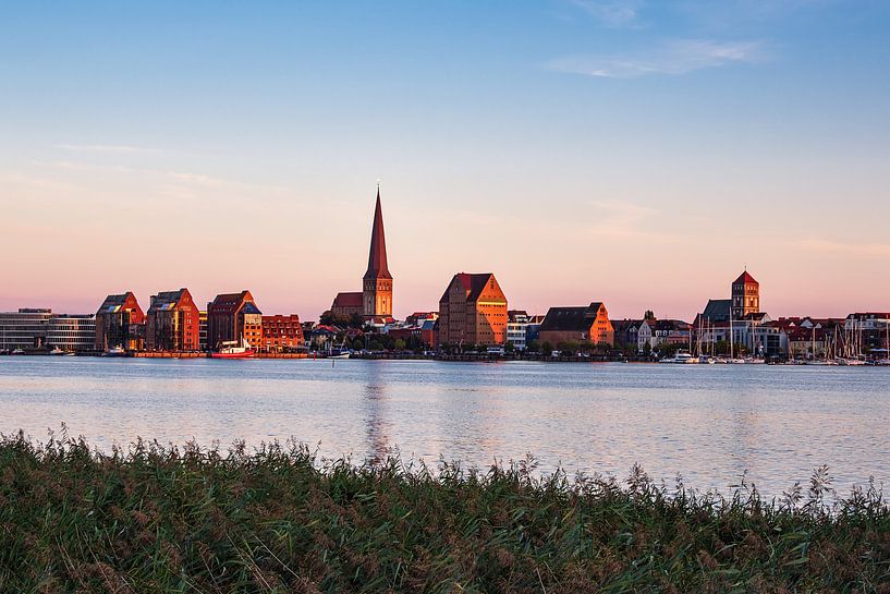 View over the Warnow river to the Hanseatic City of Rostock by Rico Ködder