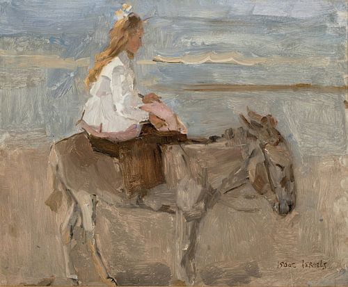 Ezeltje rijden op het Scheveningse strand, Isaac Israels