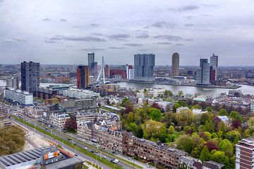Rotterdam Skyline van Marcel Moonen @ MMC Artworks