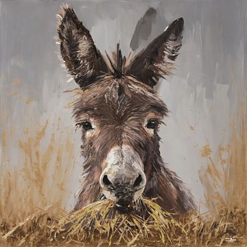 abstract farm donkey by Gelissen Artworks