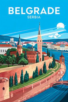 Belgrado, Servië van Poster Art Shop