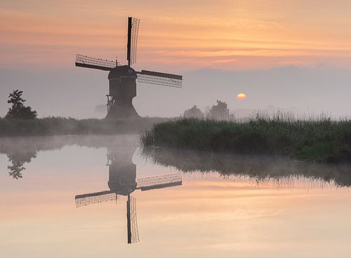Mill in the fog