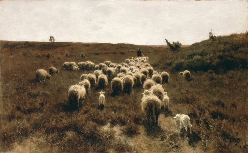 Rückkehr der Herde, Anton Mauve von Meesterlijcke Meesters