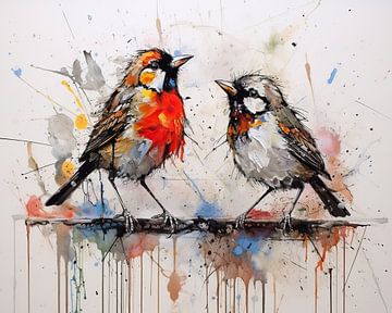 Vogel Kunst Gemälde von Blikvanger Schilderijen