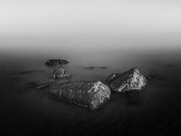 Basalt Blocks In The Tide Line Of Callantsoog