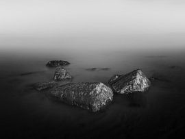 Basalt Blocks In The Tide Line Of Callantsoog by Ronald Massink