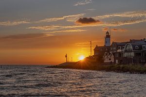 Urk mit Sonnenuntergang