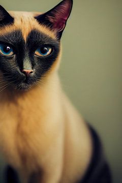 Portret van een Siamese kat van Max Steinwald