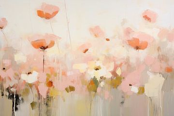 Abstrakte Blumen | Feldblumen von Abstraktes Gemälde