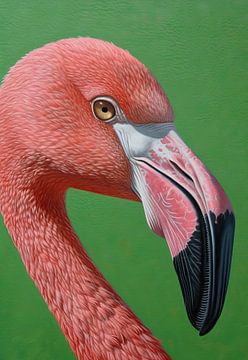 Flamingo Schilderij van Kunst Kriebels