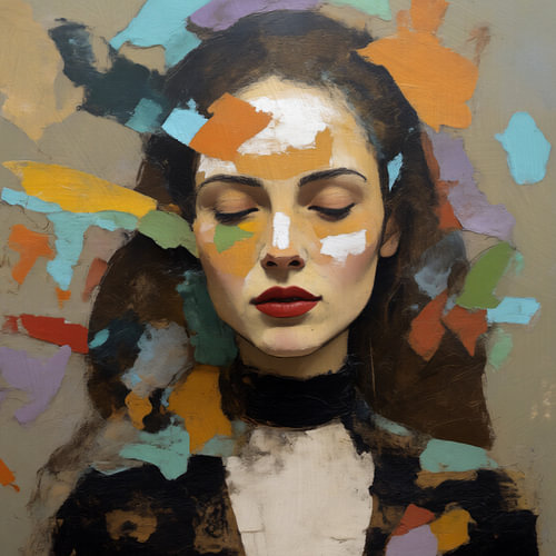 Serene Women: An Abstract Portrait VI