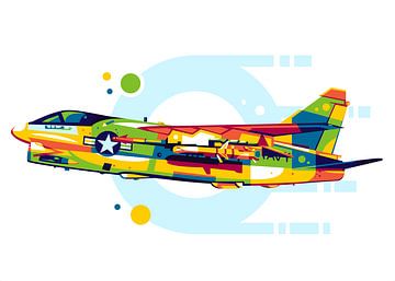 A-7 Corsair in der Pop-Art von Lintang Wicaksono