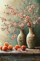 Stilleven met Perzikbloesems