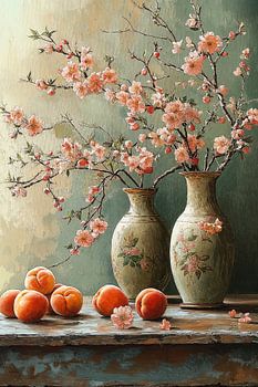 Stilleven met Perzikbloesems