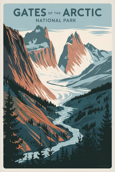 Gates of the Arctic National Park von Poster Art Shop